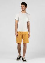 BERMUDA ALFAIATARIA BASIC LINEN MOSTARDA
