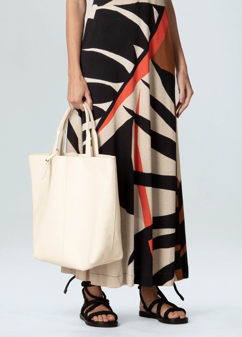 LEATHER TOTE E BASICS BAG