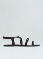 SANDALIA FLAT COURO LATERAL fem