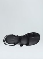 SANDALIA FLAT COURO LATERAL fem