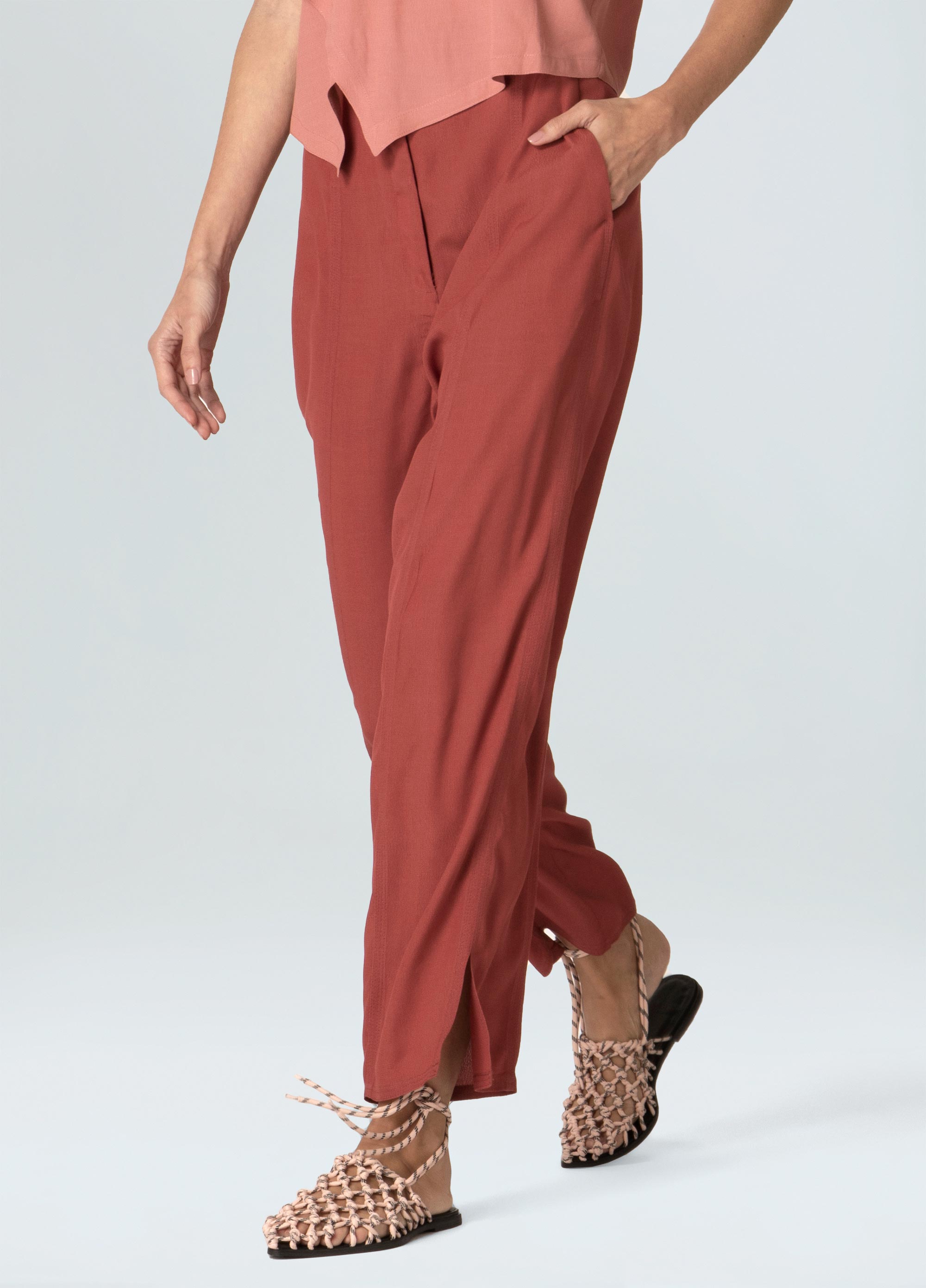 Calça classy pespontos