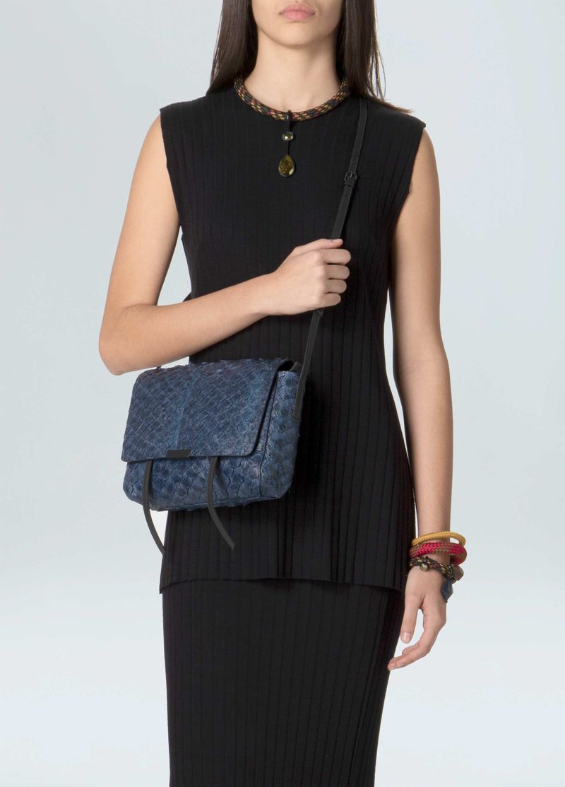 pirarucu flap shoulder bag