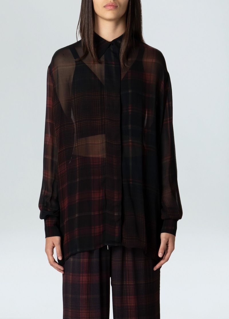camisa punho plaid fade