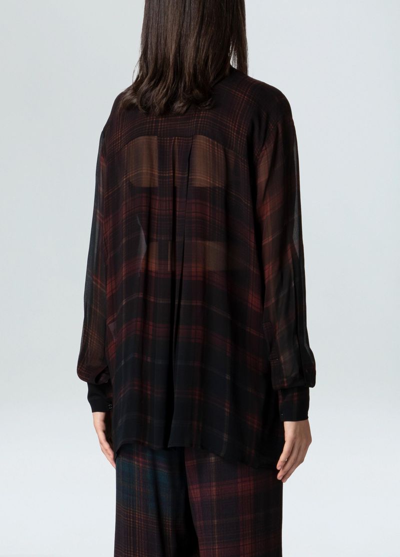 camisa punho plaid fade