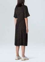 vestido transpasse palm leaf