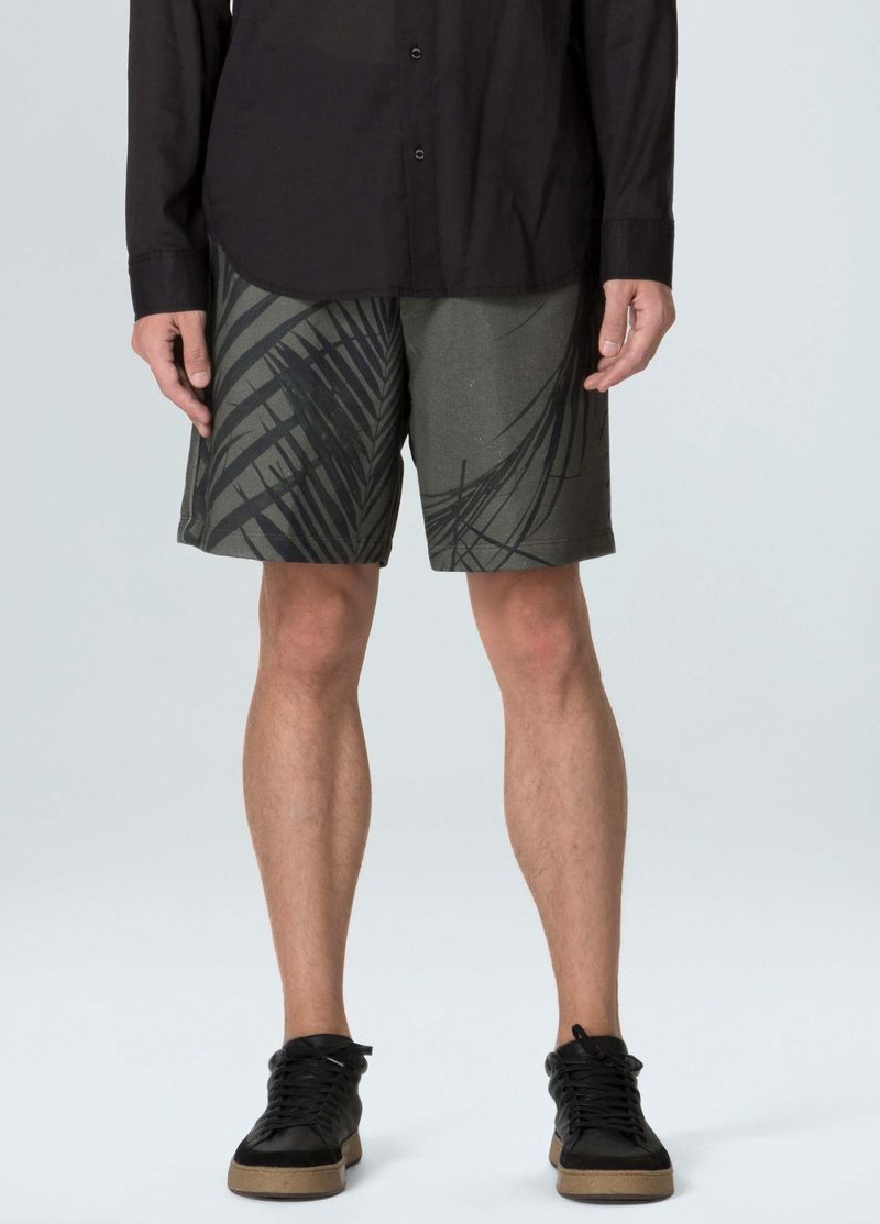 bermuda over palm leaf green