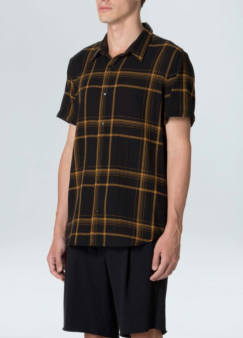 camisa double plaid mc