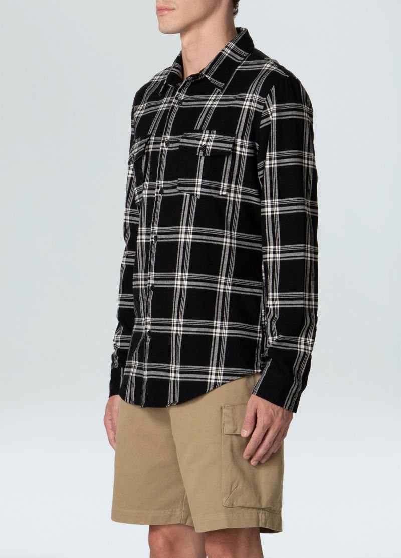 camisa flanela xadrez midnight ml