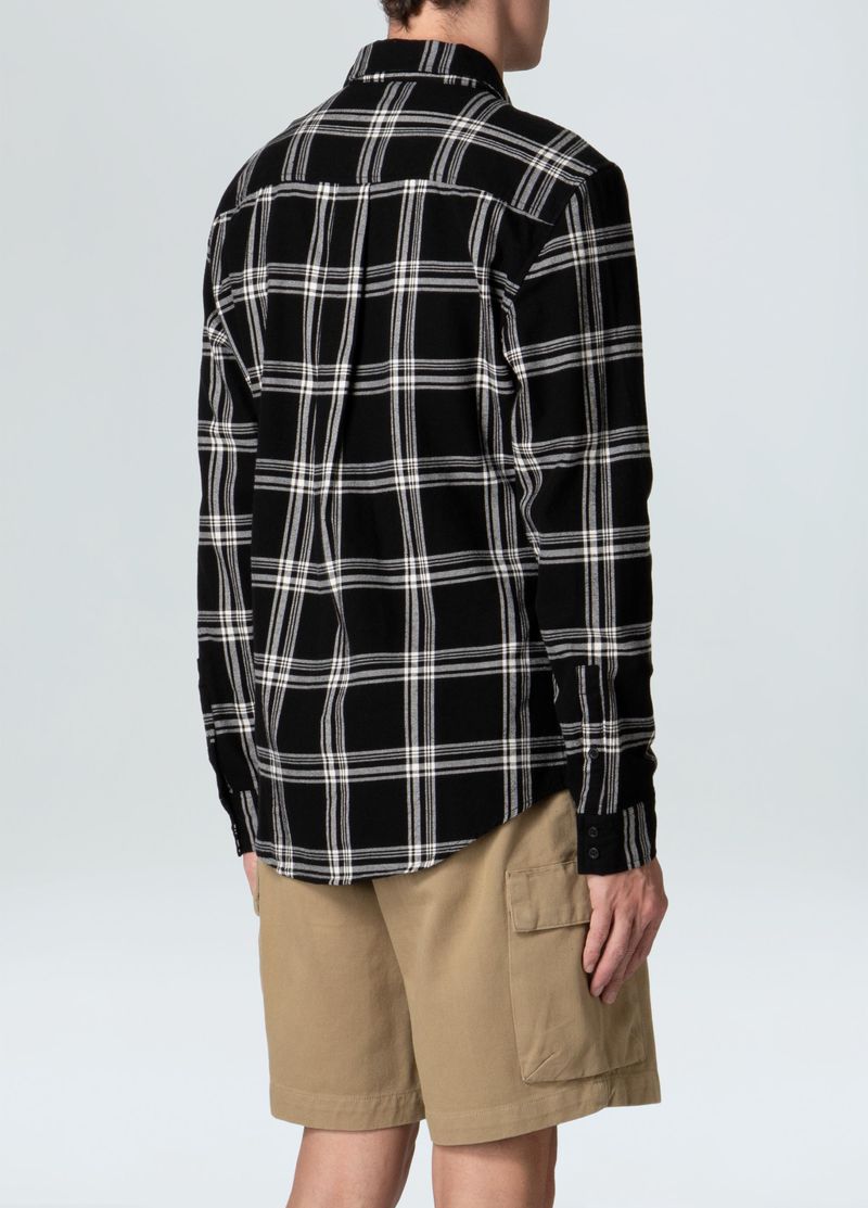 camisa flanela xadrez midnight ml