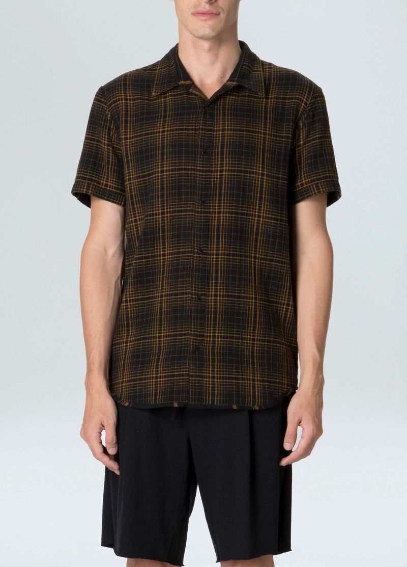 camisa double plaid mc