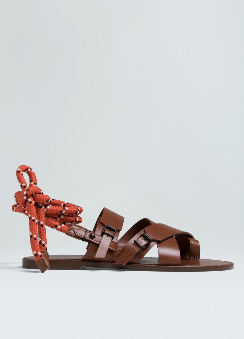 SANDALIA COURO STRAPS
