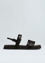SANDALIA FLATFORM COURO SOLID