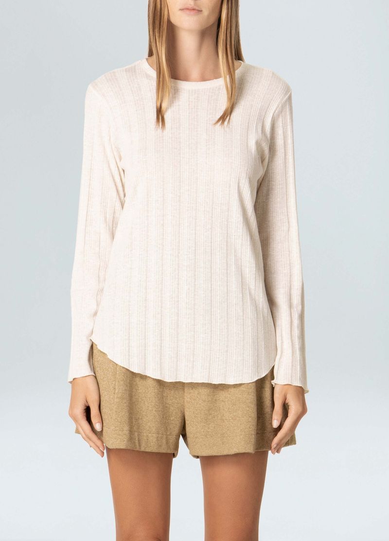 BLUSA ML RIB E BASICS