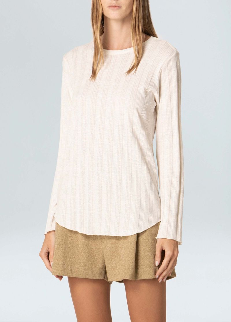 BLUSA ML RIB E BASICS