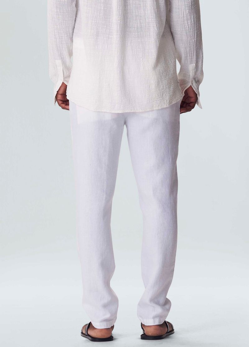 calca alfaiataria linen classic