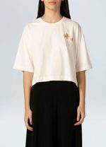 t shirt cropped coqueiro gold