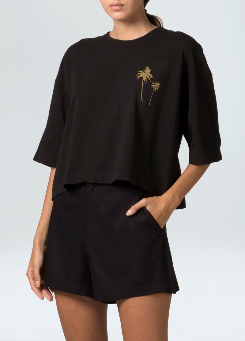 TSHIRT CROPPED COQUEIRO GOLD
