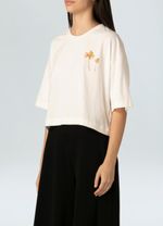 t shirt cropped coqueiro gold