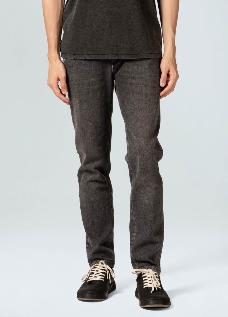 CALCA JEANS ROUGH USED BLACK