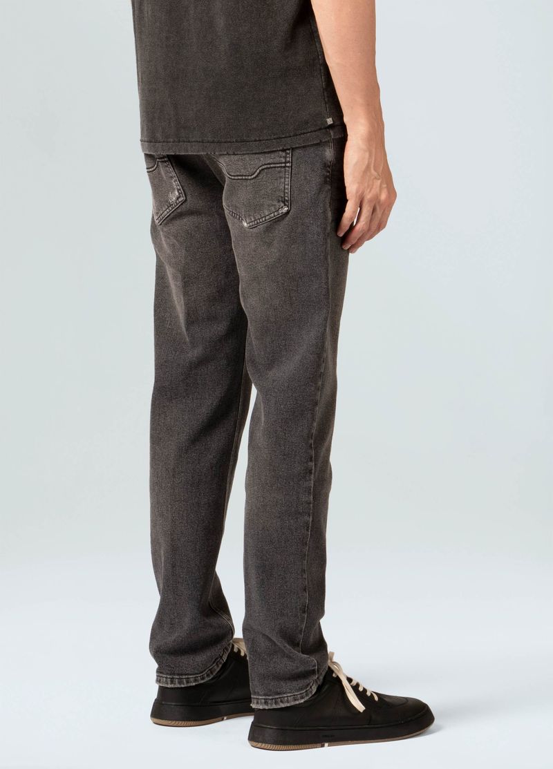 CALCA JEANS ROUGH USED BLACK