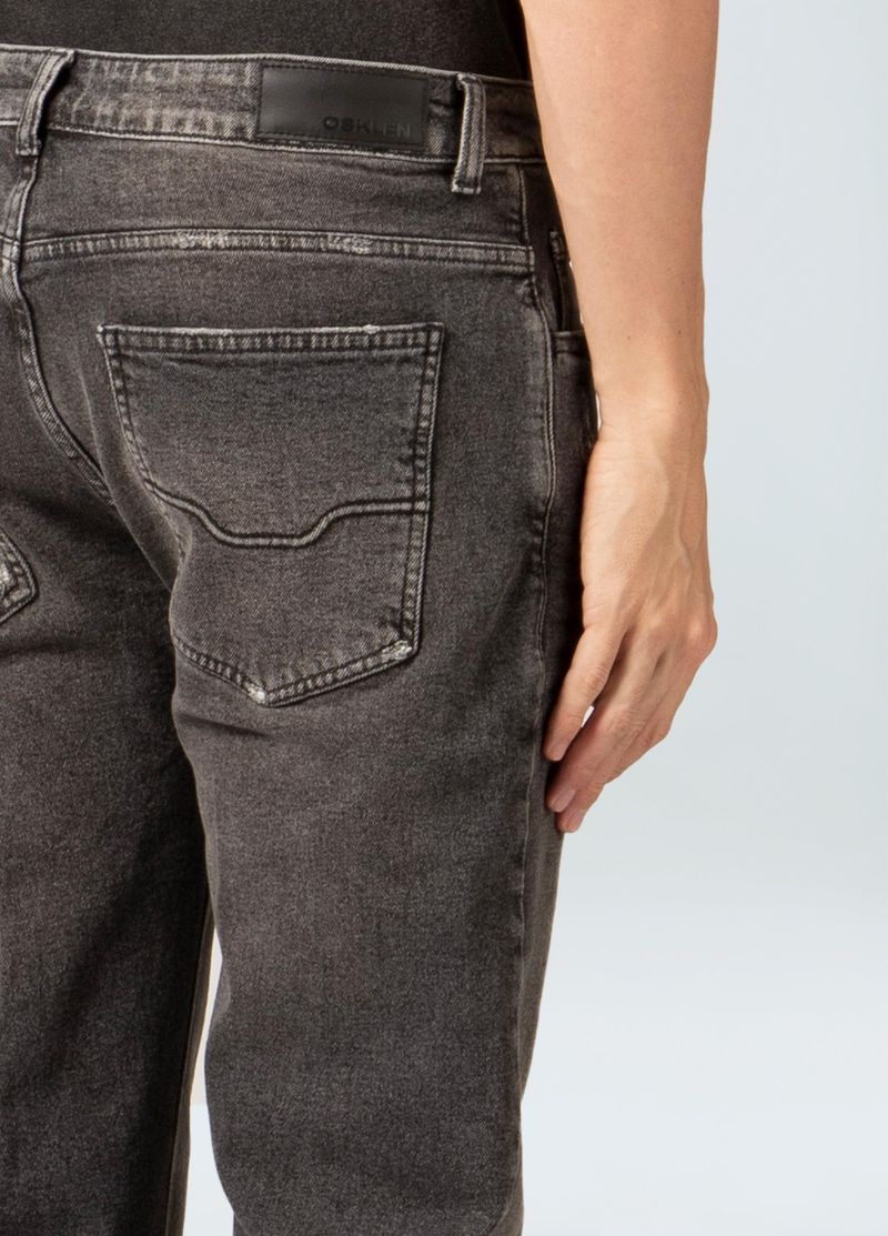 CALCA JEANS ROUGH USED BLACK