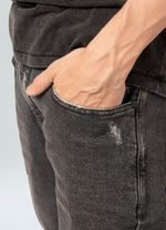 CALCA JEANS ROUGH USED BLACK