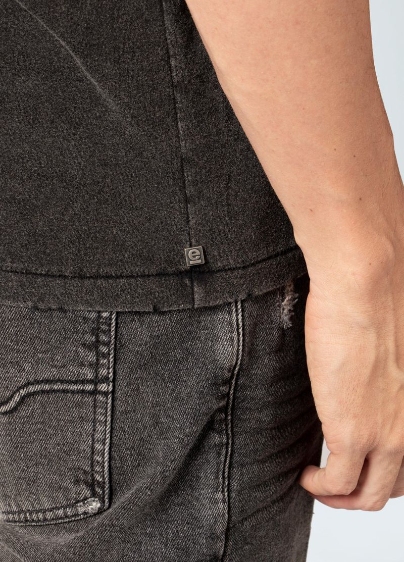 CALCA JEANS ROUGH USED BLACK