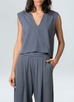 BLUSA MC WASHED AZUL TAPAJOS E