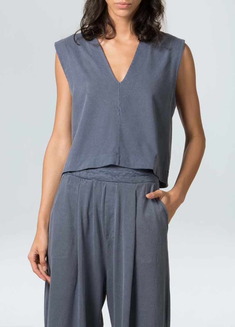 BLUSA MC WASHED AZUL TAPAJOS E