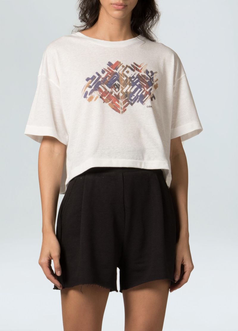 T SHIRT CROPPED RASTRO COLOR