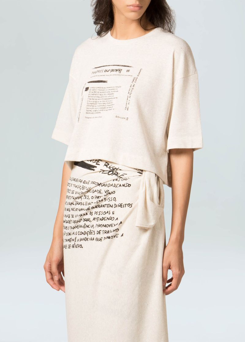T SHIRT FEM RESPECT OUR PEOPLE ECO