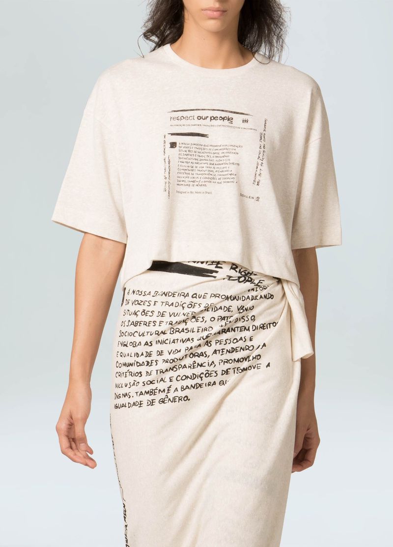 T SHIRT FEM RESPECT OUR PEOPLE ECO