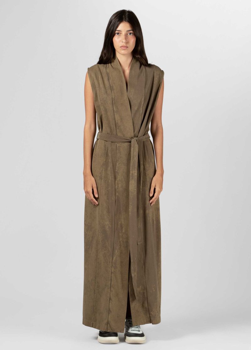 VESTIDO KIMONO PESPONTOS GREEN