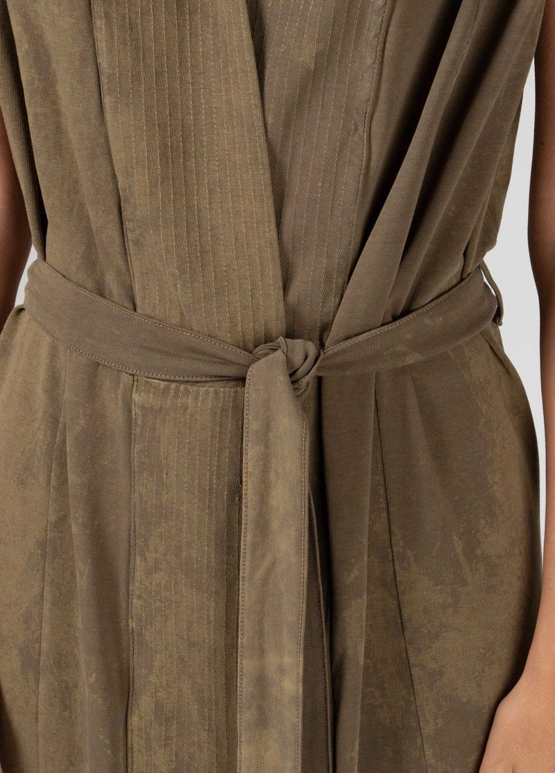 VESTIDO KIMONO PESPONTOS GREEN