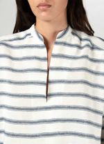 CAMISA PIJAMA FIO TINTO INDIGO