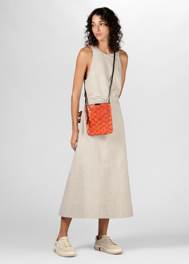 VESTIDO MIDI NATURAL LINEN