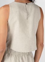 VESTIDO MIDI NATURAL LINEN