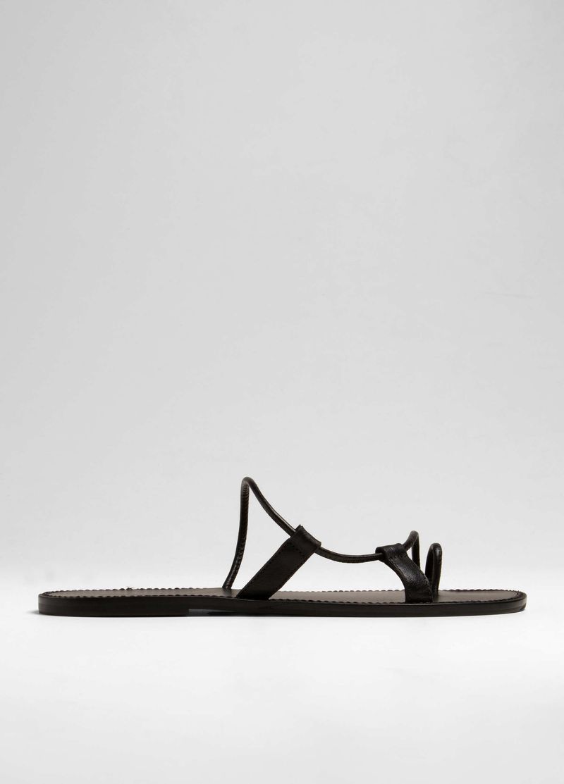 SANDALIA SLIDE COURO