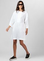 VESTIDO CURTO PESPONTO LINEN