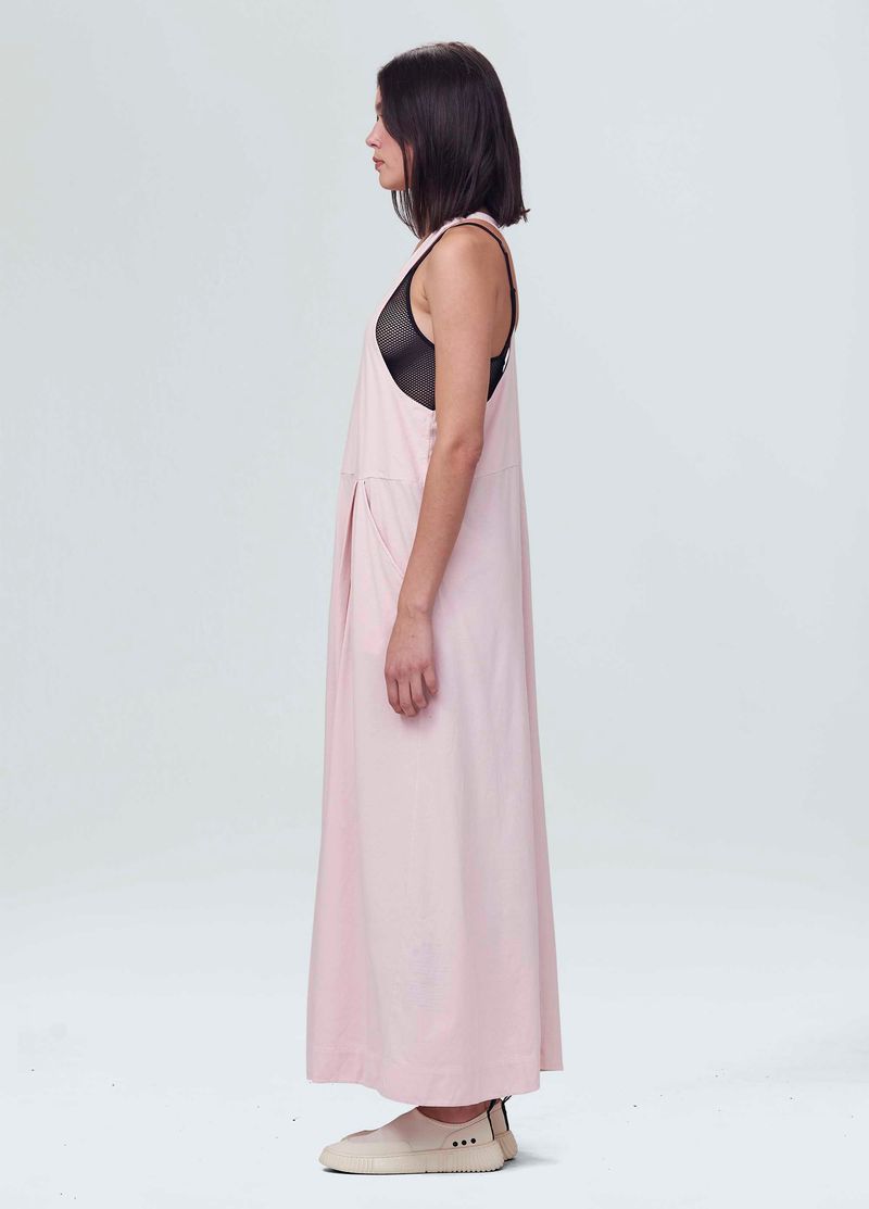 vestido long nadador pastel