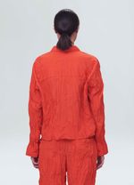 camisa cropped tricoline pleat