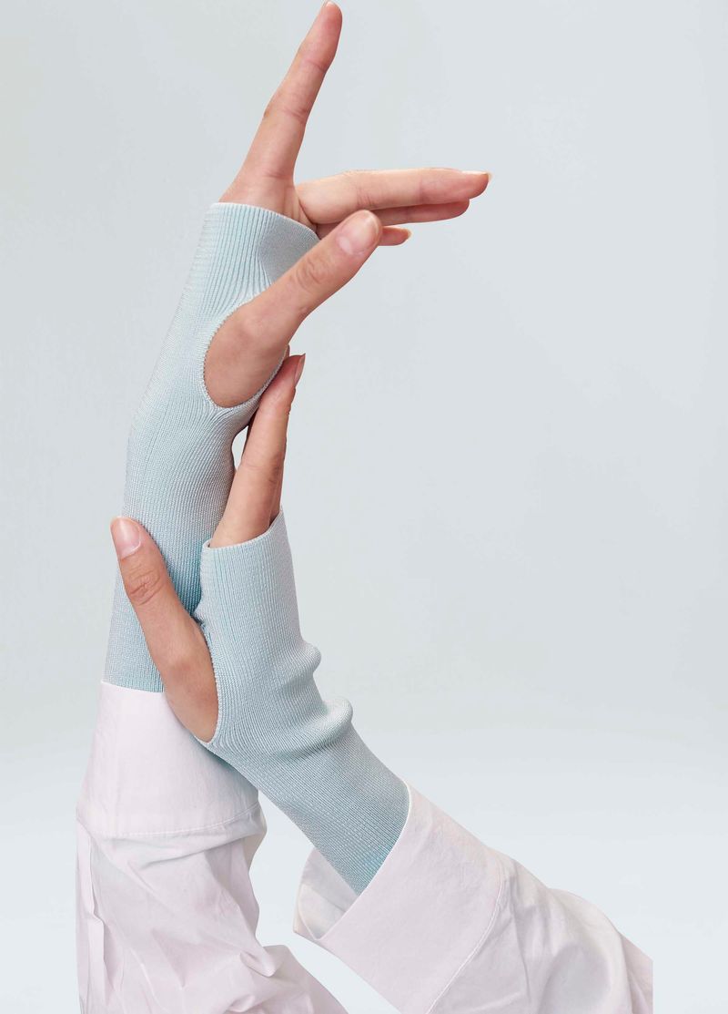 luvas tricot canelado rayon