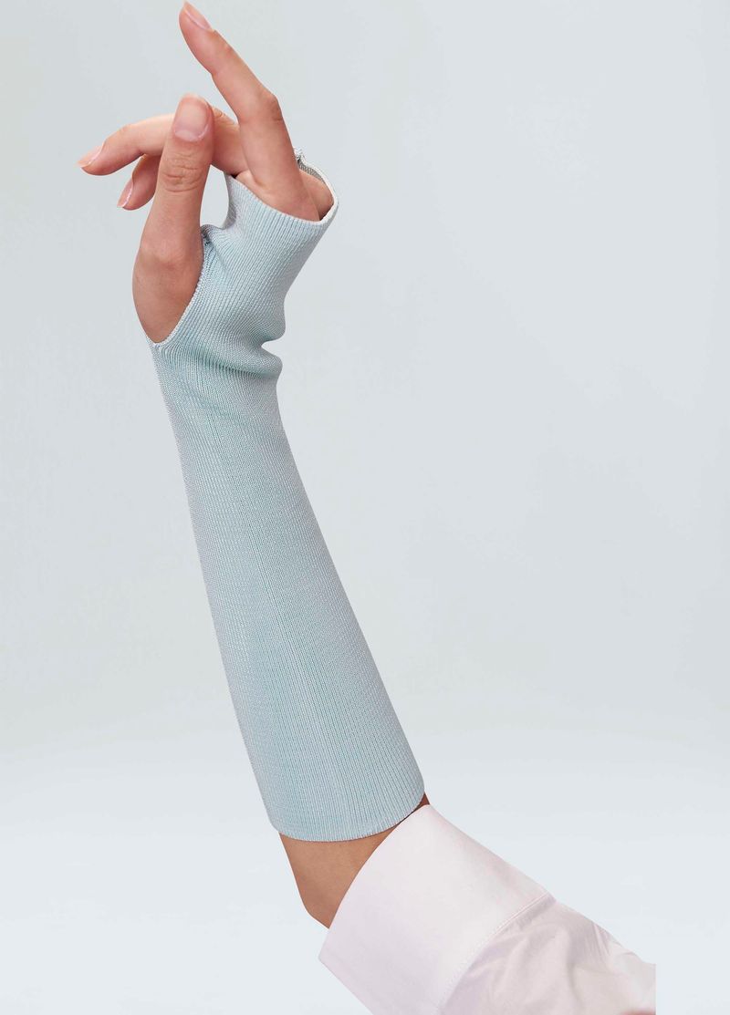 luvas tricot canelado rayon