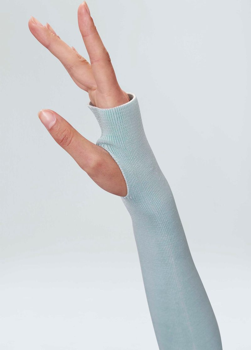 luvas tricot canelado rayon