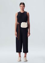 macacao sleeveless pregas preto