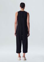 macacao sleeveless pregas preto