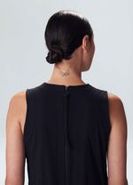 macacao sleeveless pregas preto