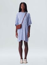 vestido kimono pesponto blue