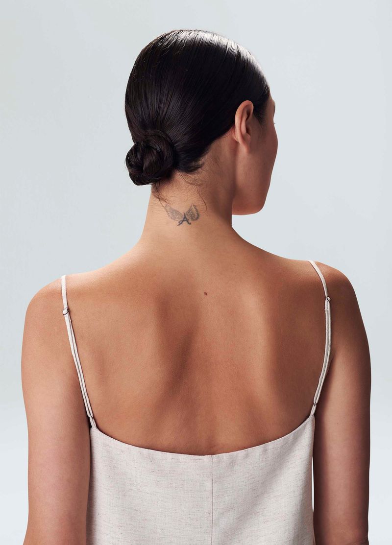 vestido linen