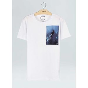 T-shirt organic rough blue dive